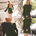 Free People Rosalia Long Sleeve dress in Duffle Bag Green Large